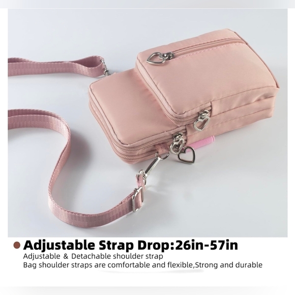 Crossbody Bag Cell Phone Sleeve Concert Venue Bag Adiustable Strap Arm Wrist NWT - Picture 6 of 13